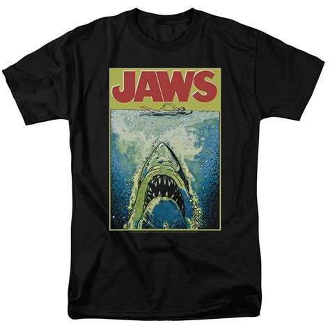 Trevco Jaws Movie Poster Retro Vintage Classic Universal Studios Men's ...