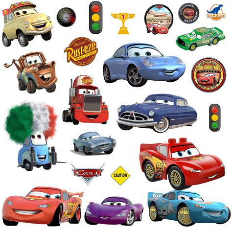 Buy Colourful Cars 3 Cartoon Wall Stickers for Bedrooms Boys and Girls ...