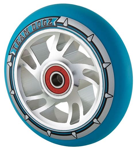 Pro 100mm Alloy Metal Core Scooter Wheels ABEC9 - Blue & Silver | Scooter wheels, Scooter, Wheel