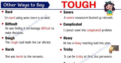 Tough Synonym: List of 25+ Useful Words to Use Instead of TOUGH ...