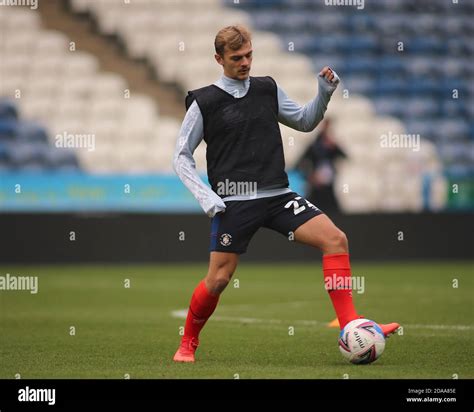 Kiernan Dewsbury Hall #22 of Luton Town warms up Stock Photo - Alamy