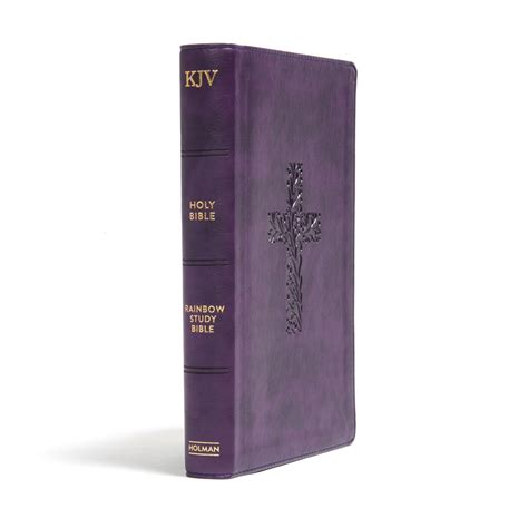 KJV Rainbow Study Bible, Purple LeatherTouch - B&H Publishing