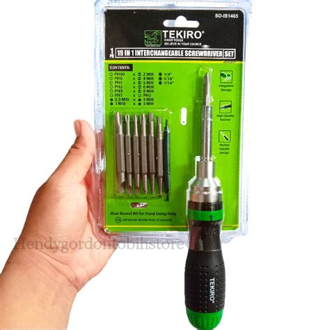 Jual Obeng Tekiro set 19 in 1 tekiro / Obeng Ratchet set tekiro / tekiro obeng set 19in1 Ratchet ...