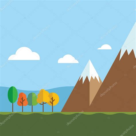 Mountain Ranges and Scenic Scenes Stock Vector by ©Makc76 124940204