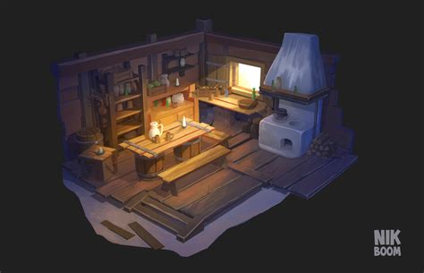 ArtStation - Concept Art Interior Hut