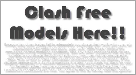 Revit OpEd: Our Model is Clash Free