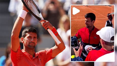 Novak Djokovic jumps into stands to hand over towels to kid wearing ...