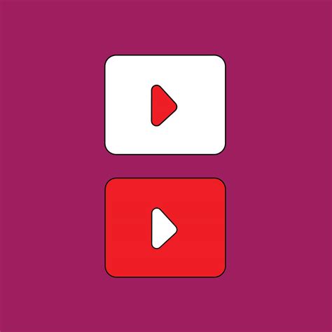 YouTube Play Button Vector Icon 16629875 Vector Art at Vecteezy