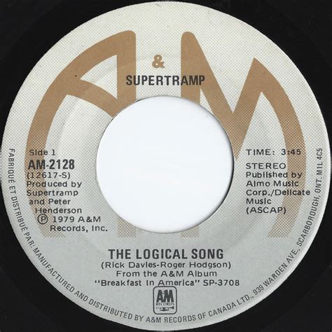 Supertramp – The Logical Song – Vinyl (7", 45 RPM + 2 more), 1979 [r3438457] | Discogs