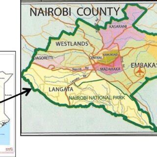 A map of Nairobi showing Embakasi Sub County in Nairobi County, Kenya ...