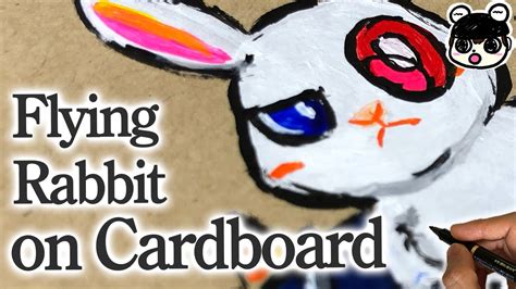 Drawing Flying Rabbit on Cardboard - YouTube