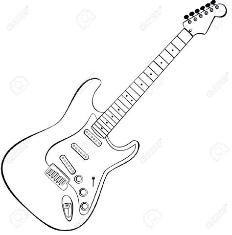 rockgitaar tekening | Guitar drawing, Guitar sketch, Guitar outline