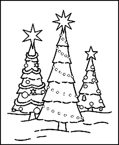 Printable Christmas Tree Coloring Page