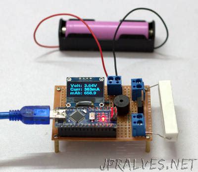 DIY Arduino Battery Capacity Tester - V1.0 - jpralves.net