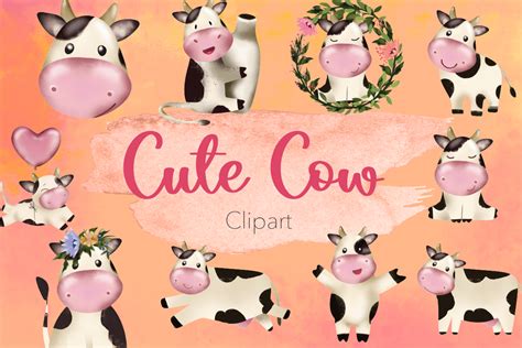 Cute Cow Clipart Free Graphic by Free Graphic Bundles · Creative Fabrica