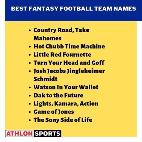 Funny Fantasy Football Team Names With Custom Logos - vrogue.co
