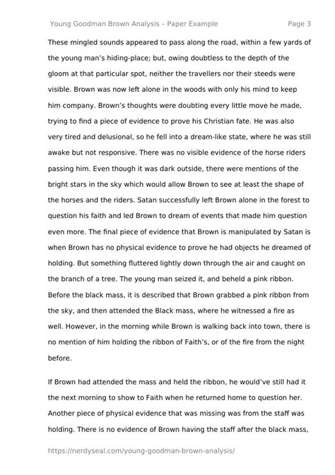 Young Goodman Brown Analysis - 774 Words - NerdySeal