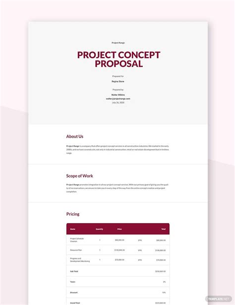 Event Concept Proposal Template - Google Docs, Word, Apple Pages | Template.net