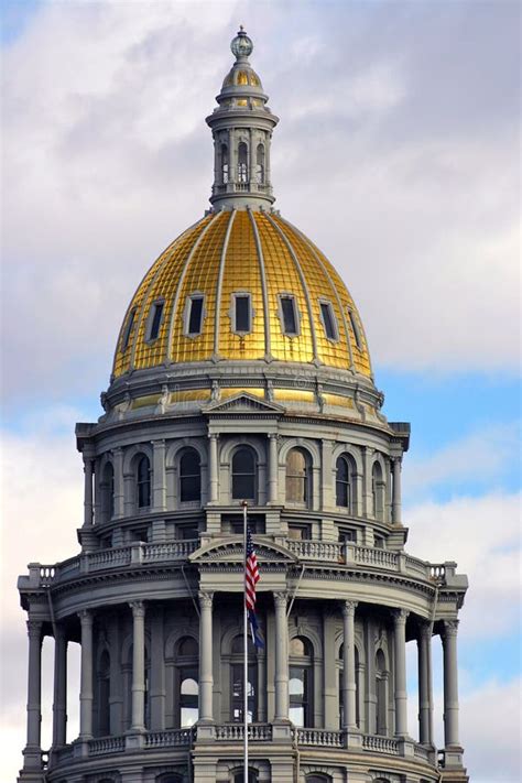 Colorado State Capitol Gold Dome in Denver Stock Image - Image of senator, leaf: 36923609