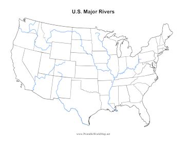 US Major Rivers Map