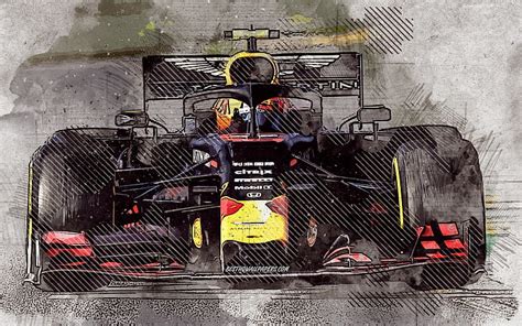 Pierre Gasly, Red Bull Racing, Formula 1, RB15, grunge art, creative art, F1, HD wallpaper | Peakpx