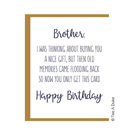 Funny Birthday Card for Adult Brother Birthday Card for Older - Etsy