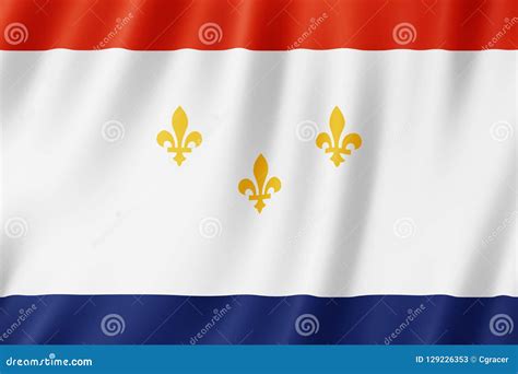 Flag Of New Orleans In Louisiana, USA Vector Illustration ...