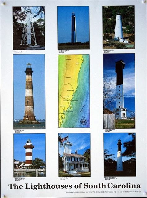 The Lighthouses of South Carolina18.5x25.5 poster