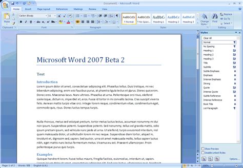 Microsoft Office Word 2007-Download Software Application PC-Free ...