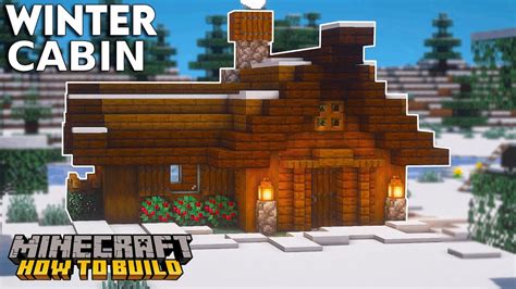 Minecraft: How to Build a Small Winter Cabin | Winter Cabin Tutorial ...