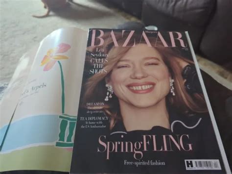 HARPER'S BAZAAR MAGAZINE UK April 2024 Lea Seydoux Cover Special Van Cleef Dust $12.88 - PicClick