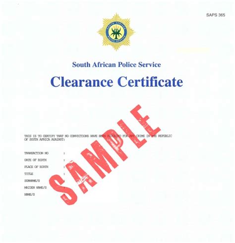 South African Police Clearance - Police Clearance Certificate Application Assistance