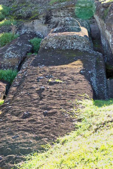 Largest Moai El Gigante, Easter Island Stock Photo - Image of ancient ...