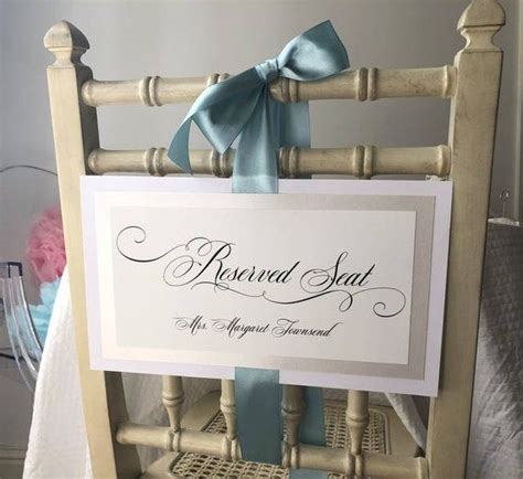 Reserved Wedding Chair Signs Reserve Seating Sign for Special | Etsy | Wedding chair signs ...