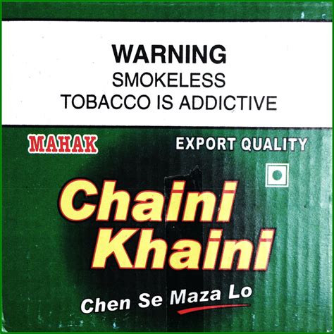 One Box. Chaini Khaini. Best Tobacco. 20 x 3.6g Ea. – gutkhausa