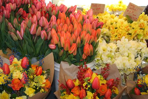 Spring Flowers at Pikes Market Seattle WA. Take time to smell the roses ...