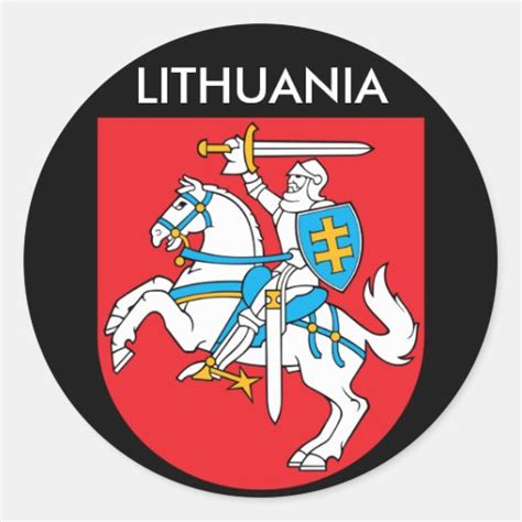 Lithuania Coat of Arms Classic Round Sticker | Zazzle