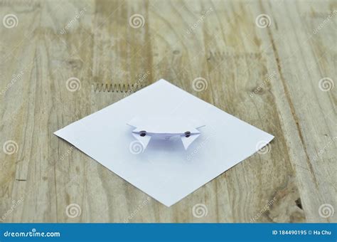 Origami Crab Paper on Wooden Stock Image - Image of symbol, decoration ...