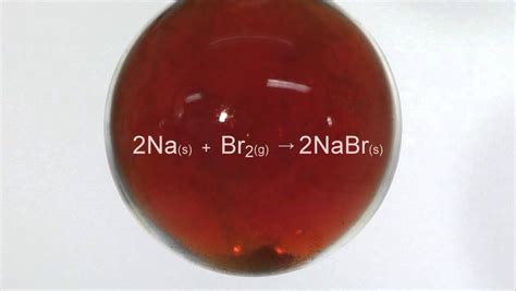 Reaction of Bromine with Sodium - YouTube