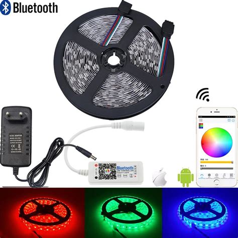 Aliexpress.com : Buy 5050 rgb led bluetooth led strips 5M 10M Full Kit Waterproof IP65 RGB ...