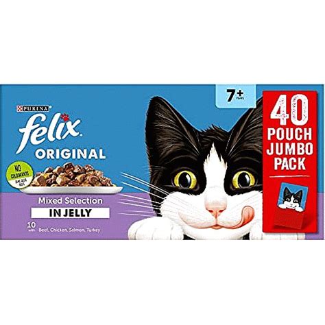 Felix Original Mixed Selection 7+ Cat Food (40 x 100g) - Compare Prices ...