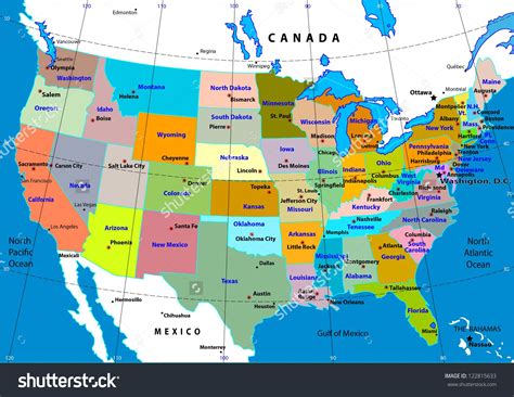 Map Of America Showing States And Cities