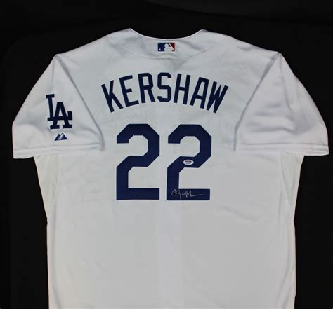 Clayton Kershaw Signed Dodgers Majestic Jersey (PSA COA)