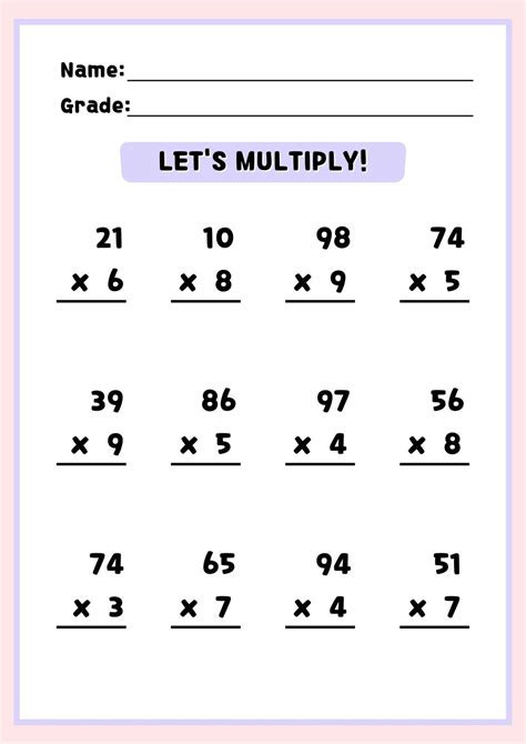 Basic Multiplication Worksheets | Download Free Printables For Kids ...