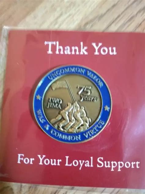 MARINE CORPS HERITAGE Foundation Challenge Coin Iwo Jima 75year USMC (22-1730) $9.99 - PicClick