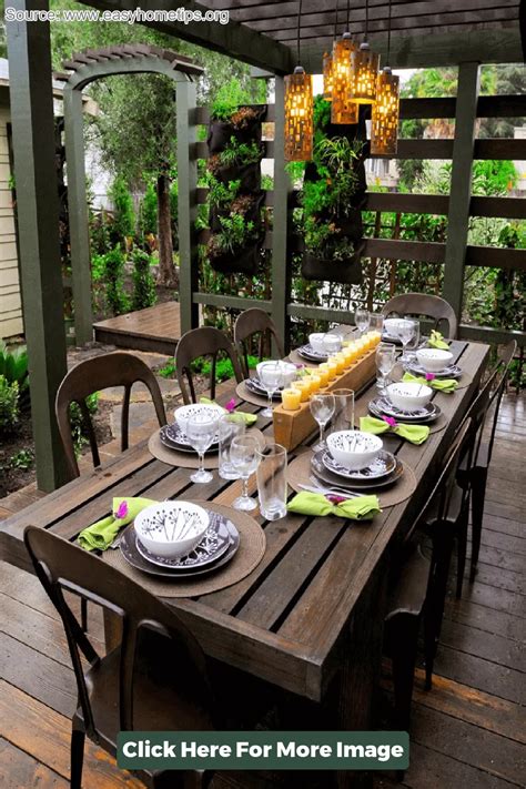 Top 40 Outdoor Dining Table Decor - CivilGang