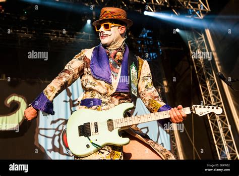 Guitarist Wes Borland of US group Limp Bizkit performs during the music festival Rock for People ...