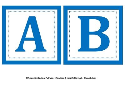 free printable bold blue dot alphabet make breaks - blue and black printable letters for banners ...