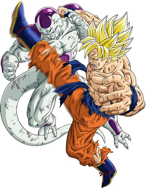 Goku Vs Frieza Dragonball - Goku Ssj Vs Freeza Clipart - Large Size Png ...