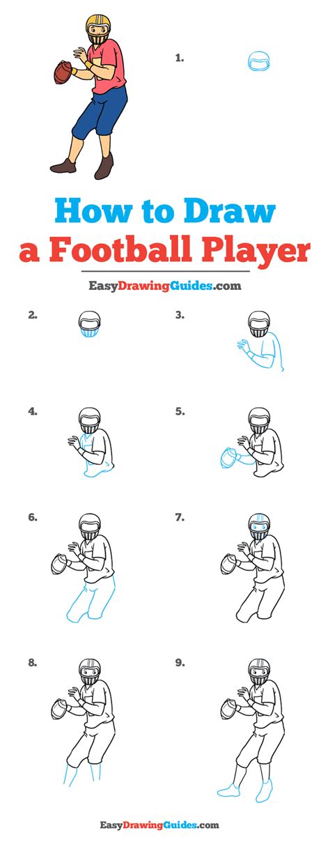 How to Draw a Football Player - Really Easy Drawing Tutorial